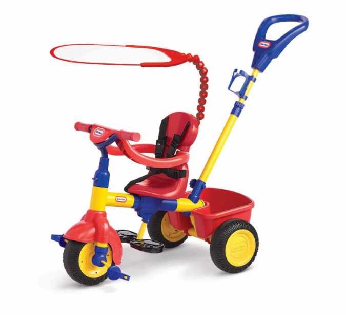 In vier Stufen fördert das 4-in-1-Trike die motorische Entwicklung von Babys und Kleinkindern. (Foto: Zapf Creation)