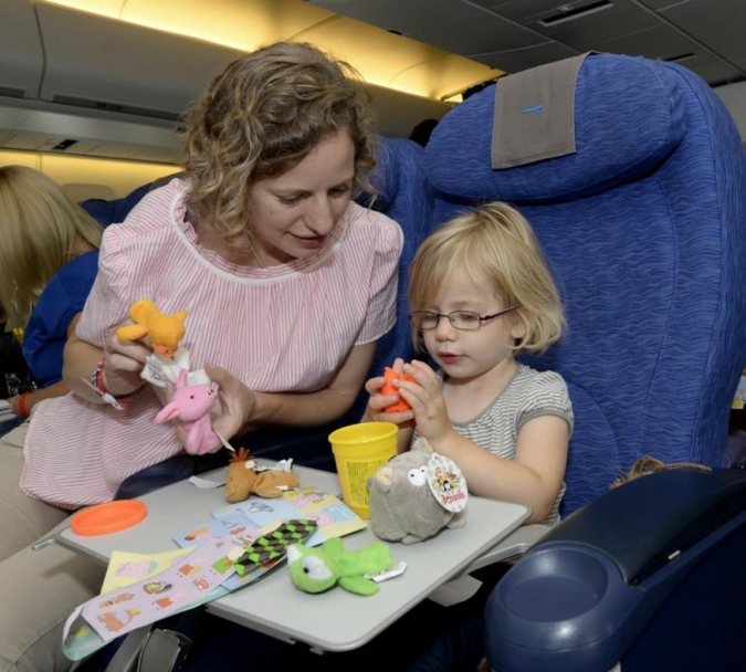 Während des Flugs wurde das Spielverhalten von Kindern im Alter zwischen zwei und zehn Jahren beobachtet. Foto: David Dyson, British Airways.
