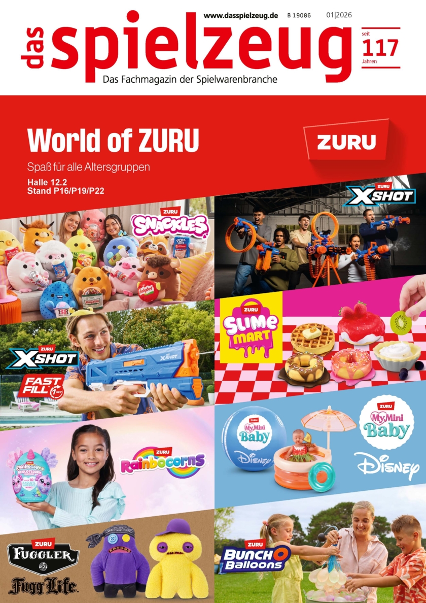 Ausgabe das spielzeug 1-2026 Cover Copyright Zuru und Meisenbach 	