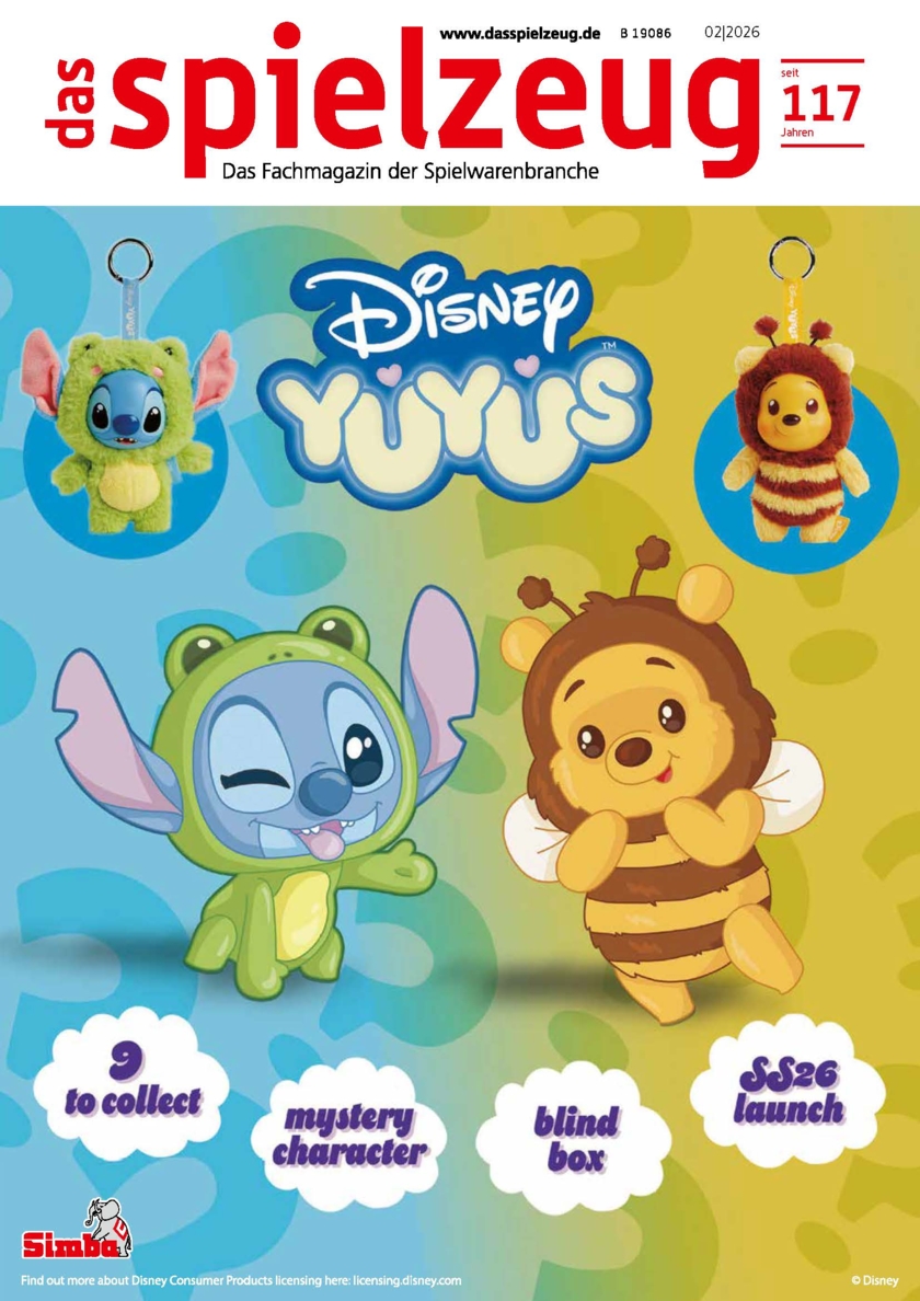 Ausgabe das spielzeug 2-2026 Cover Copyright Simba und Meisenbach