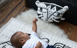 Wee Gallery - Tiger Pillow with baby_web