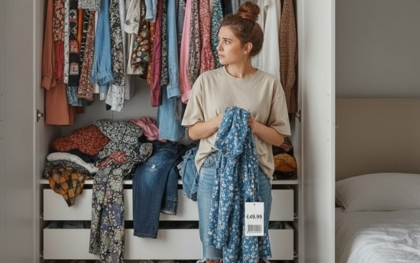 Kaum ungetragene Kleidung in deutschen Kleiderschränken 