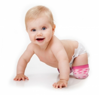 Plod Ons schützen Babys Knie beim Krabbeln, ohne die Bewegungsfreiheit einzuschränken.