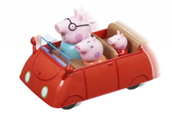Zum Set des Push & Go-Autos gehören Mama und Papa Wutz - und natürlich Peppa.